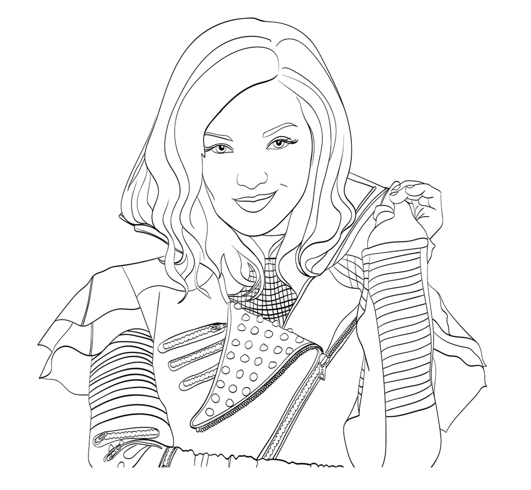 Free The Descendants Coloring Page To Print And Color, From The intended for Free Printable Descendants Coloring Pages