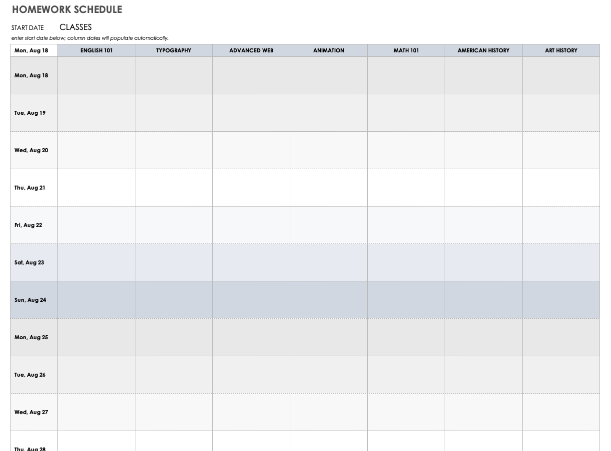 Free Time Management Templates | Smartsheet throughout Time Management Forms Free Printable