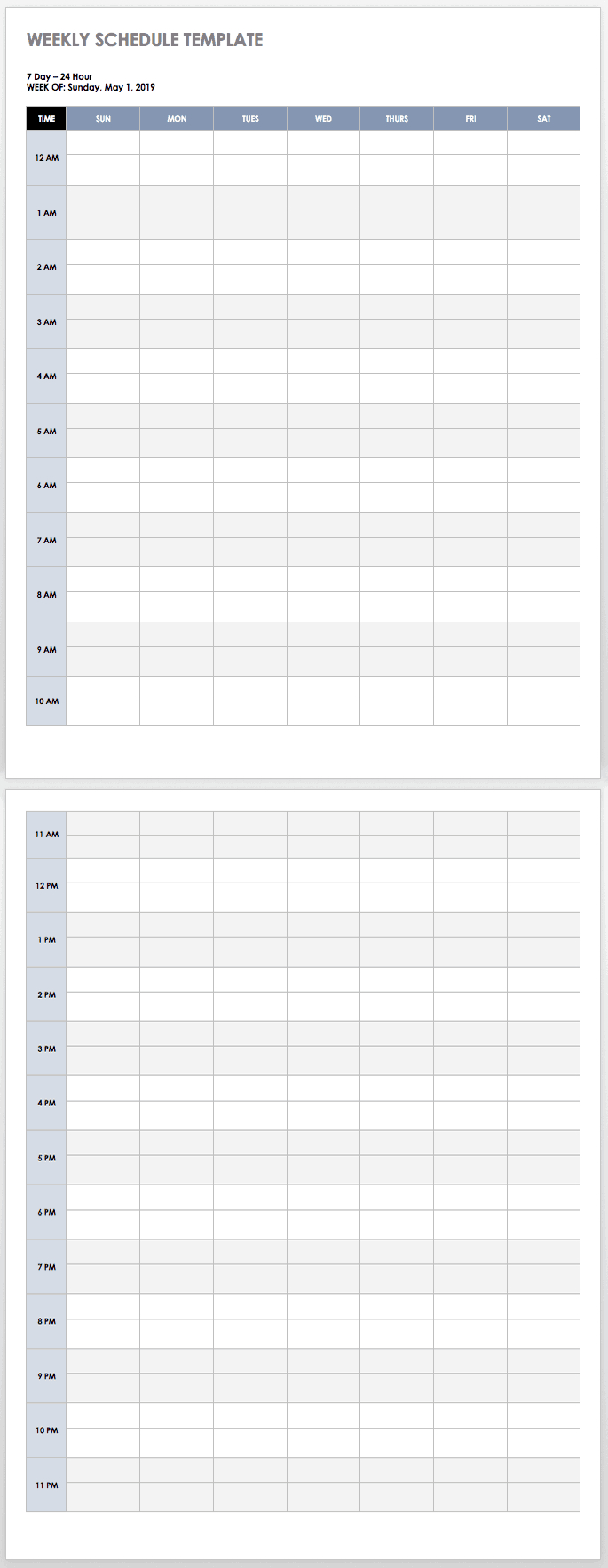 Free Time Management Templates | Smartsheet throughout Time Management Forms Free Printable