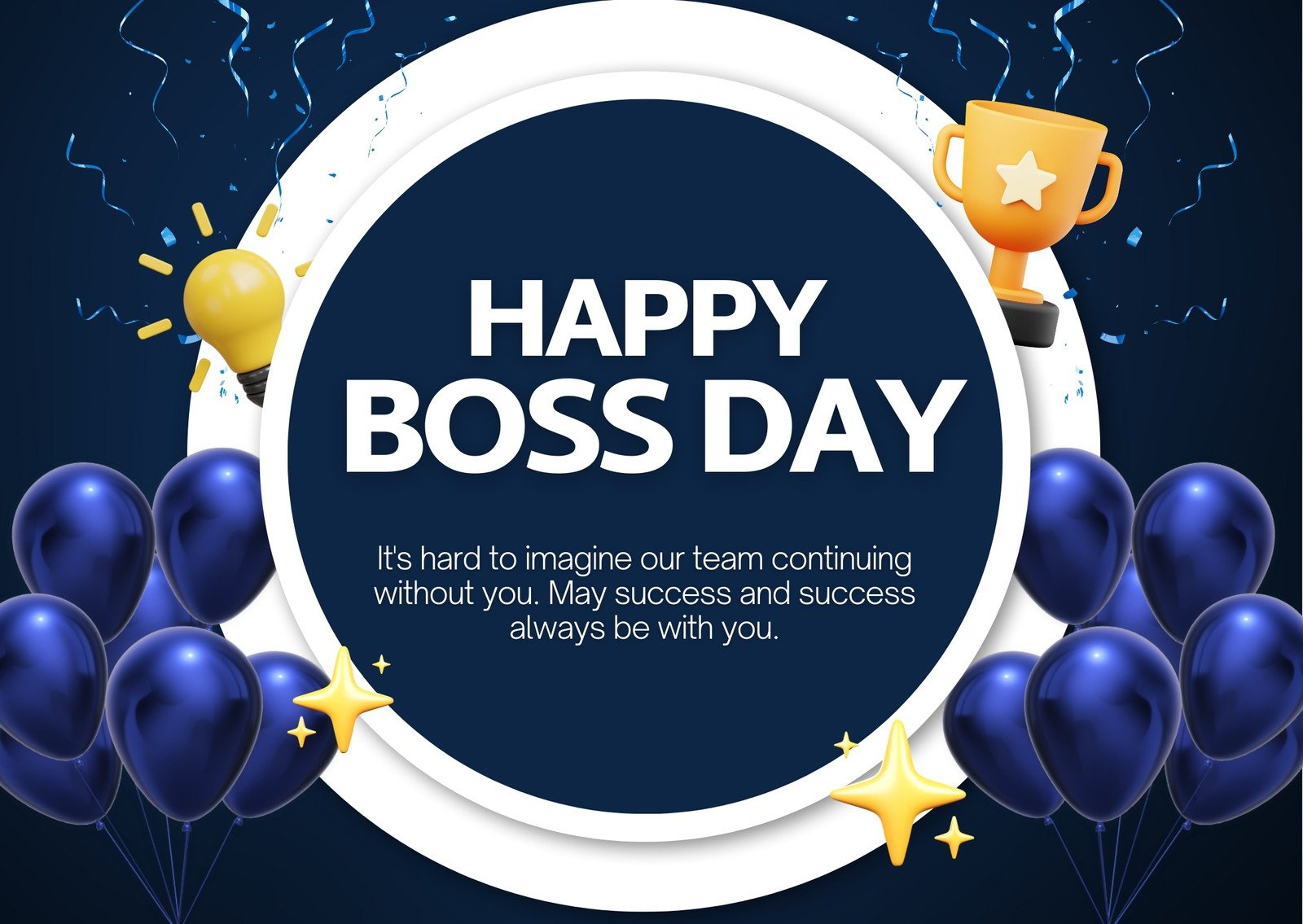 Free To Customize And Print Boss Day Card Templates | Canva with Boss Day Cards Free Printable