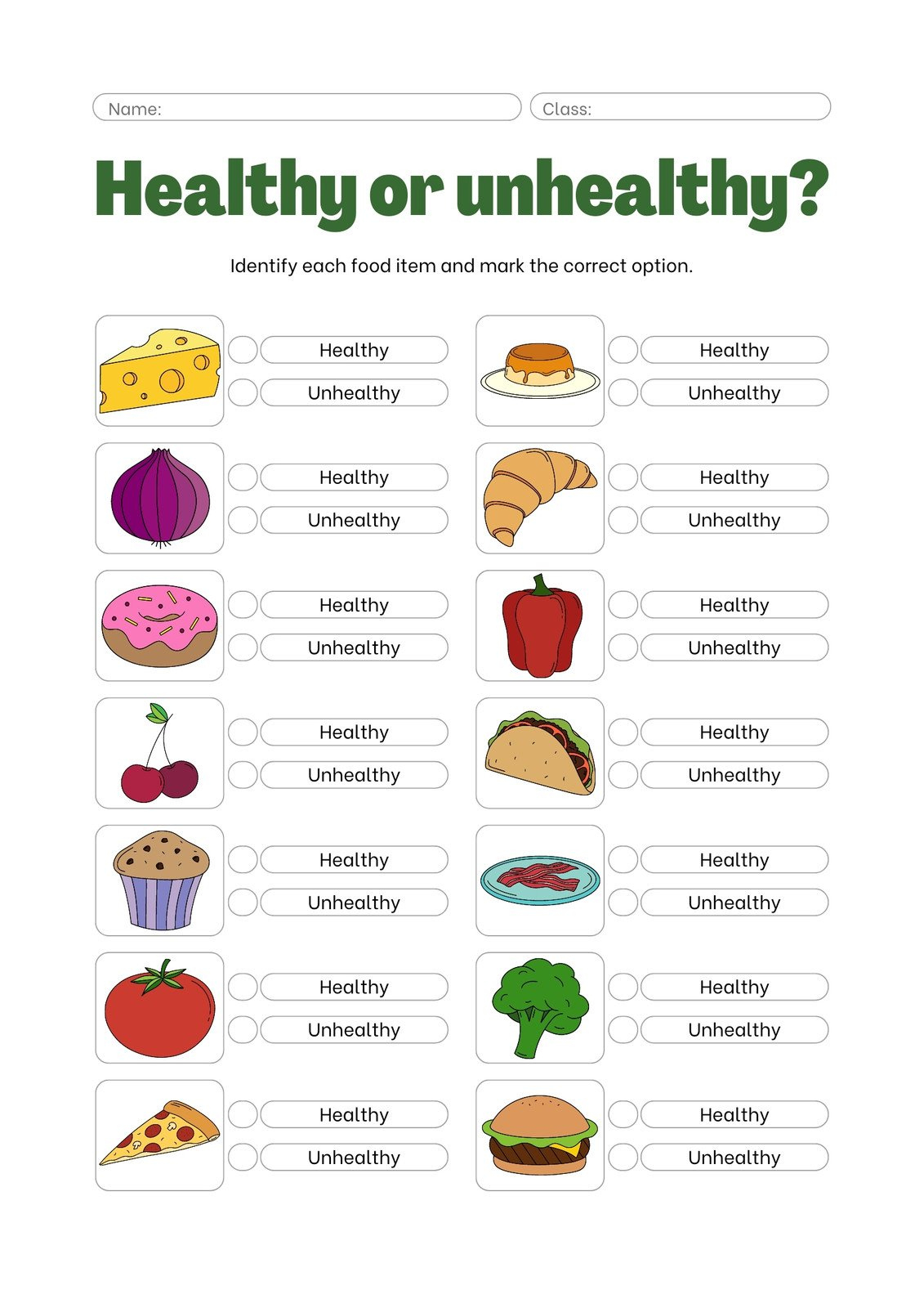 Free To Customize And Print Food Worksheet Templates | Canva inside Free Printable Healthy Eating Worksheets