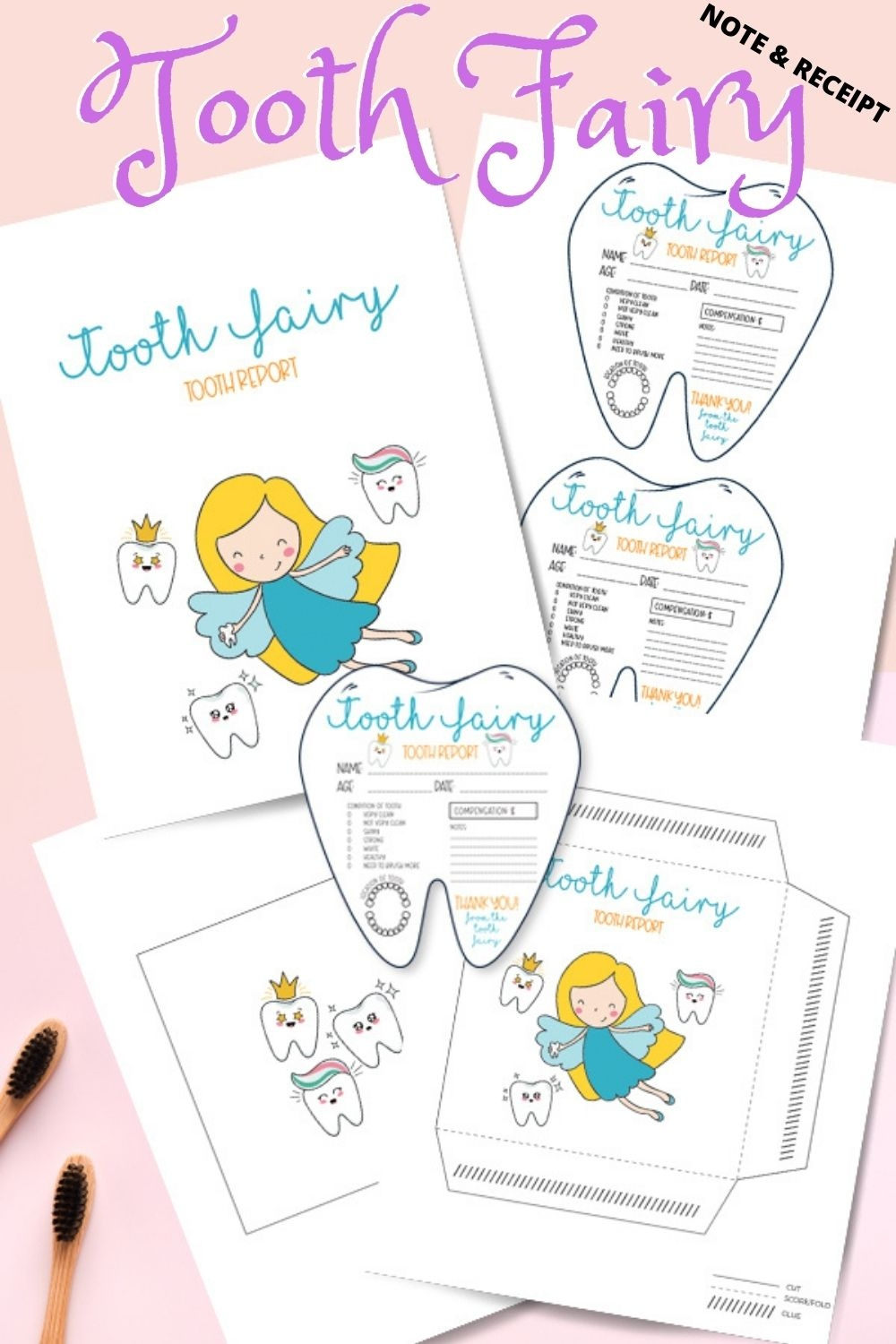 Free Tooth Fairy Printable Note &amp;amp; Receipt For Extra Magic within Free Printable Notes From The Tooth Fairy