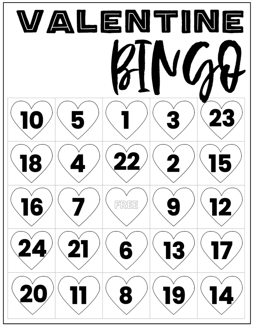 Free Valentine Bingo Printable Cards - Paper Trail Design in Valentines Bingo Cards Free Printable