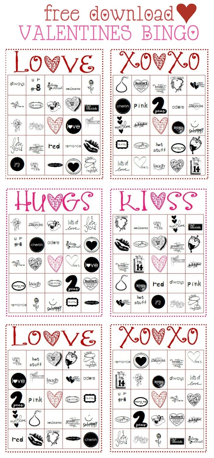 Free Valentines Bingo Cards – Let&amp;#039;S Diy It All – With Kritsyn Merkley with regard to Valentine Bingo Game Printable Free