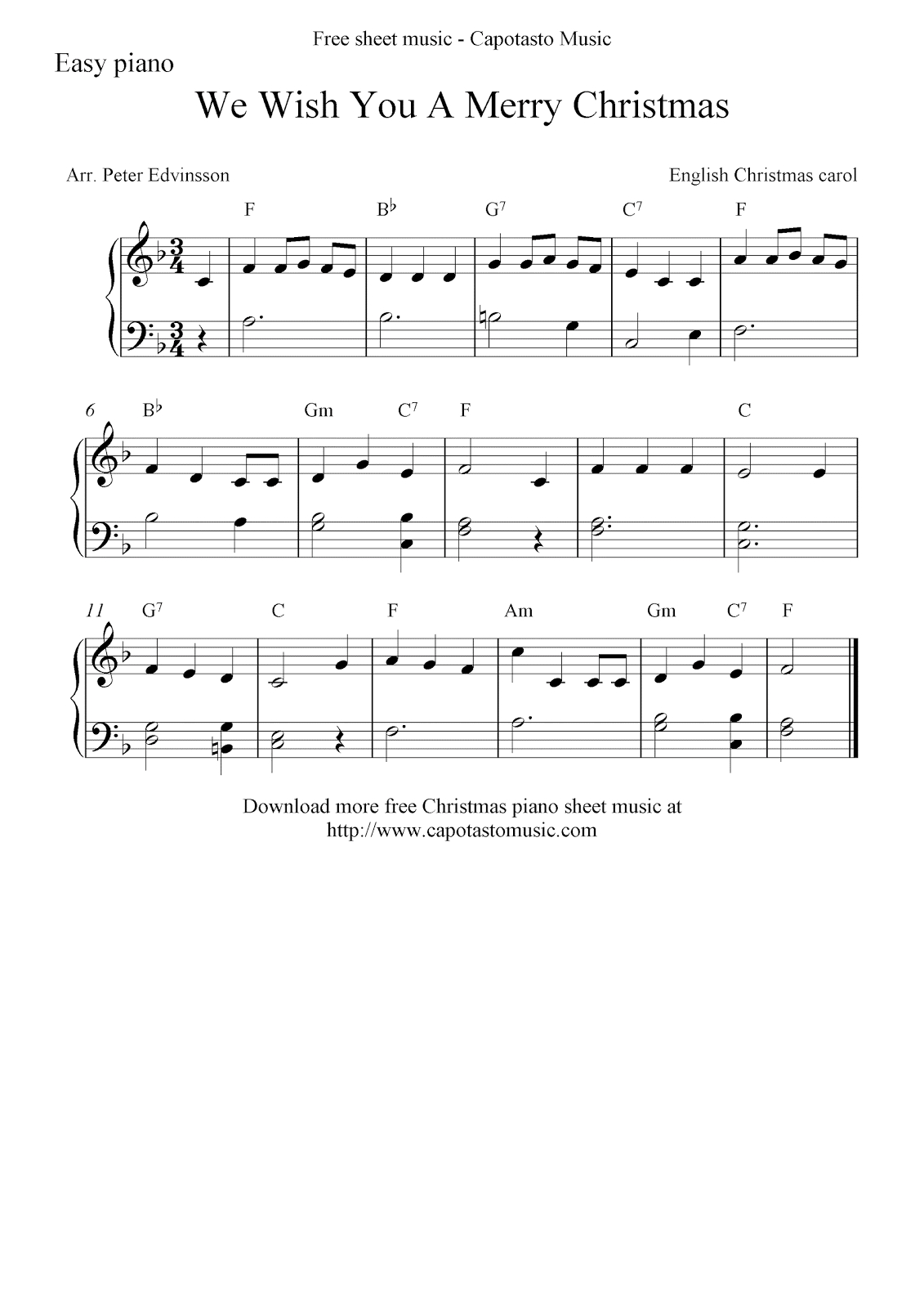 Free Very Easy Christmas Sheet Music For Piano - Results For Yahoo for Christmas Piano Sheet Music Easy Free Printable