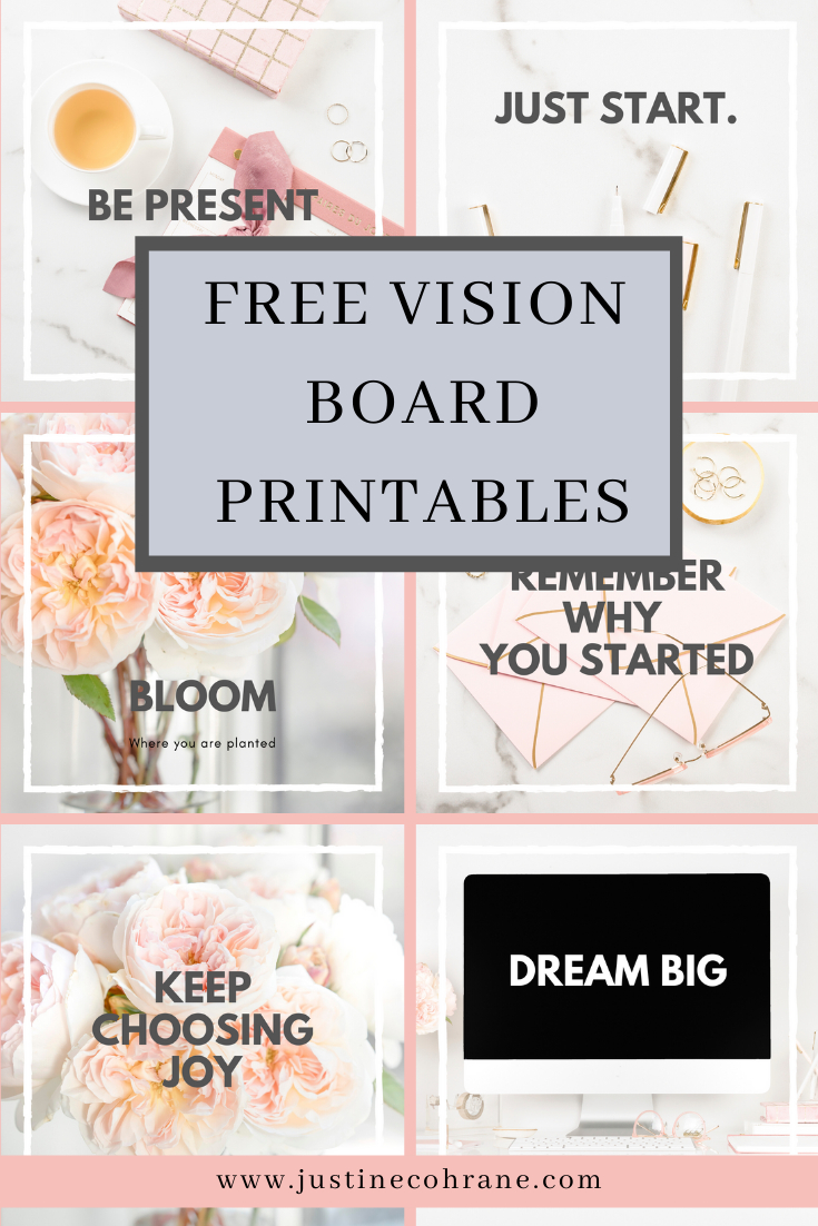 Free Vision Board Printables — Justine Cochrane intended for Free Vision Board Printables