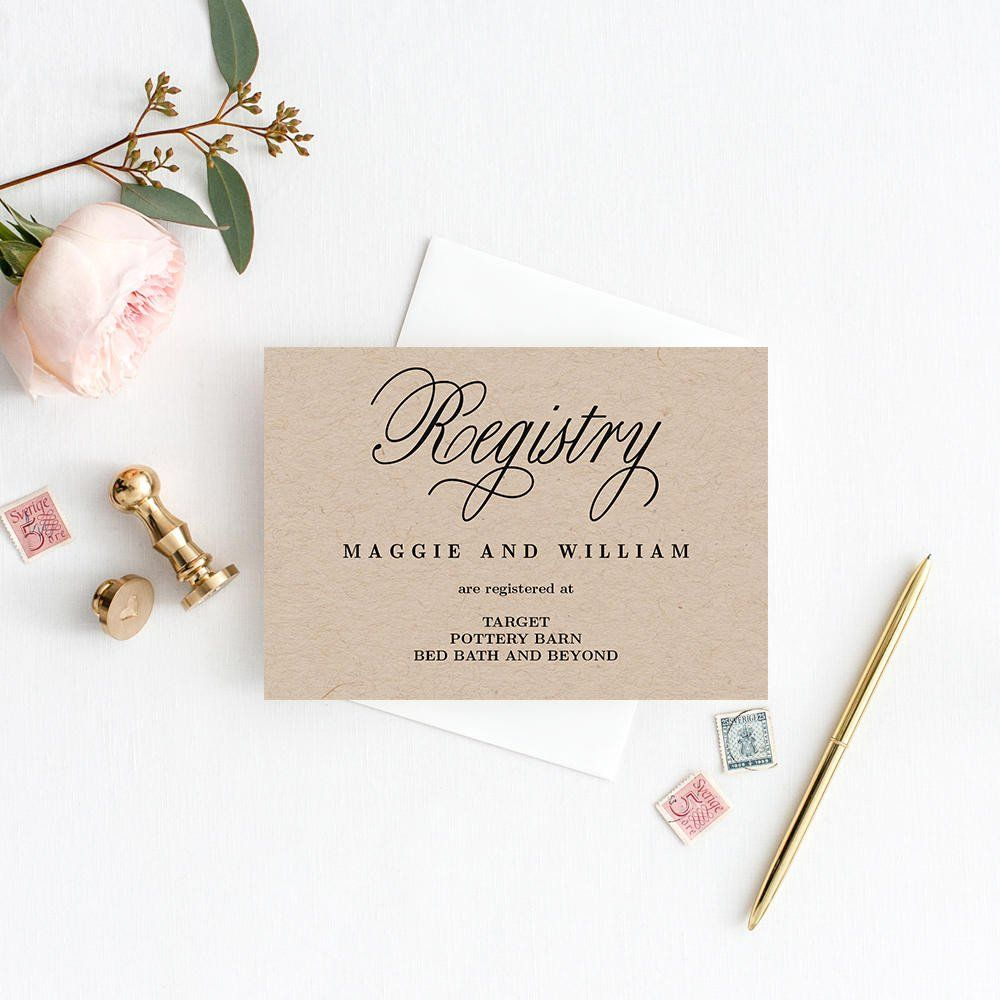 Free Wedding Registry Card Template Registry Cards Editable regarding Free Printable Registry Cards