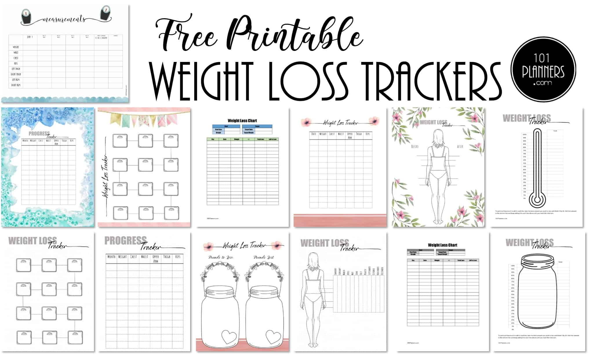 Free Weight Loss Tracker Printable | Customize Before You Print for Free Printable Weight Loss Tracker Chart