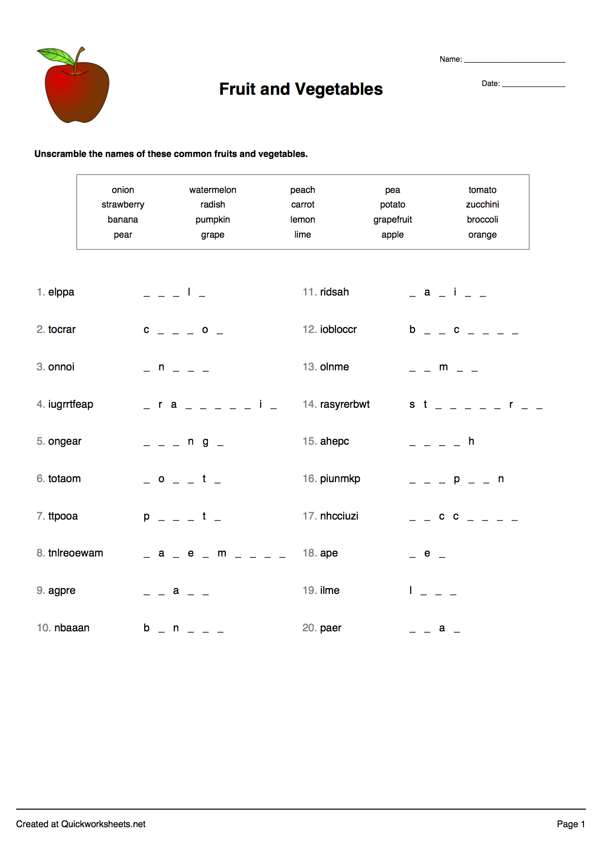 Free Worksheet Generators within Free Printable Vocabulary Quiz Maker