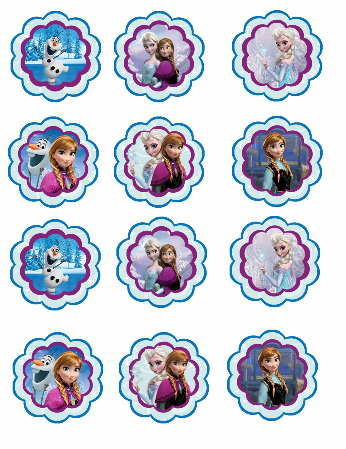 Frozen: Free Printable Toppers. - Oh My Fiesta! In English regarding Frozen Cupcake Toppers Free Printable