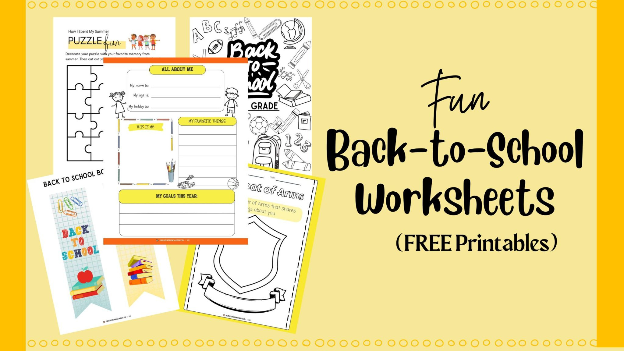 Fun Back-To-School Worksheets For Kids {Free Printables} - The for Free School Printables