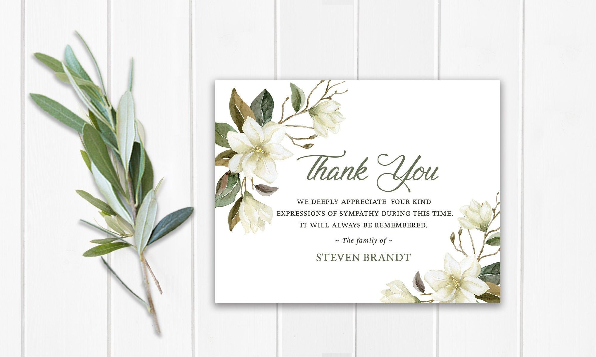 Funeral Thank You Cards Printable Funeral Thank You Notes Memorial pertaining to Thank You Sympathy Cards Free Printable