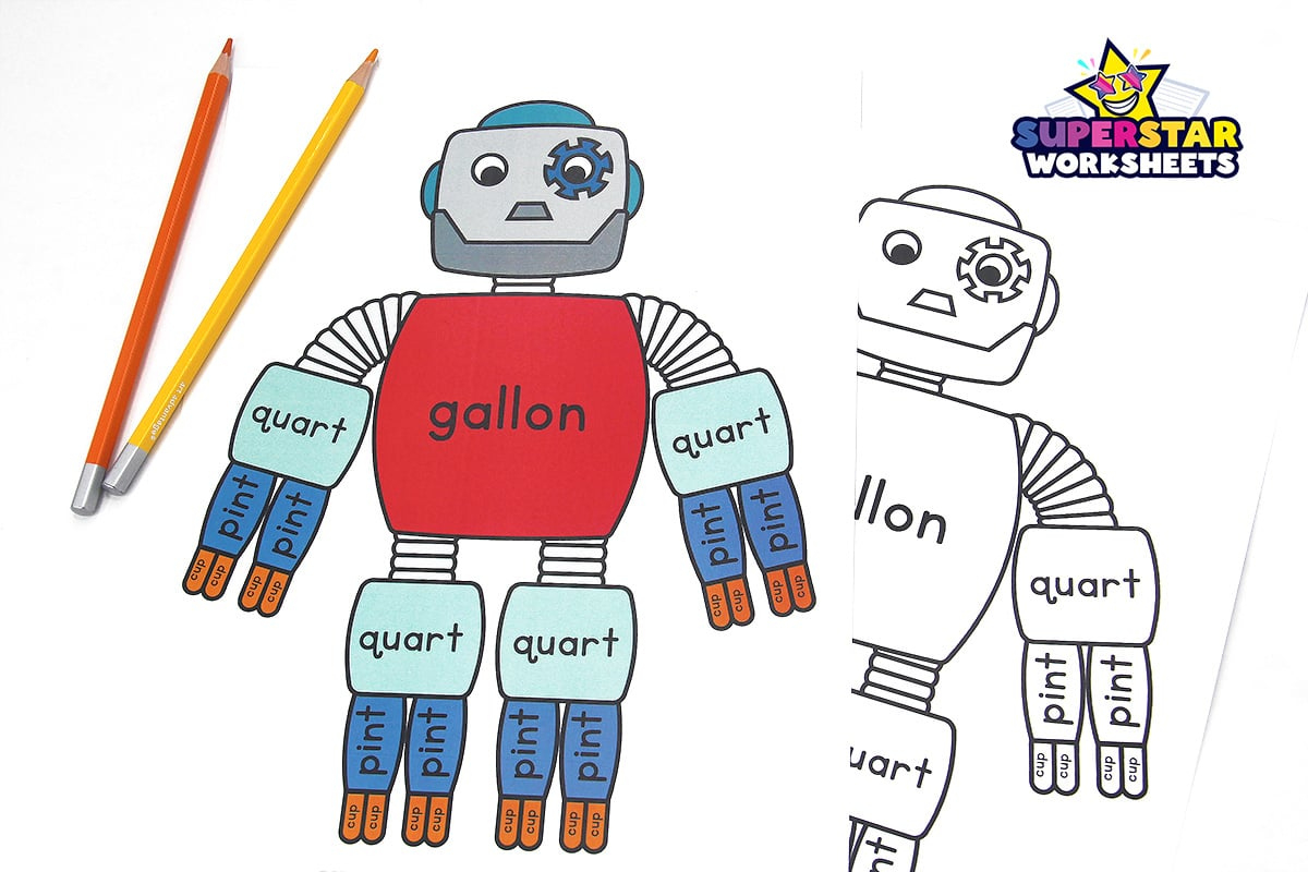 Gallon Man - Superstar Worksheets intended for Gallon Bot Printable Free