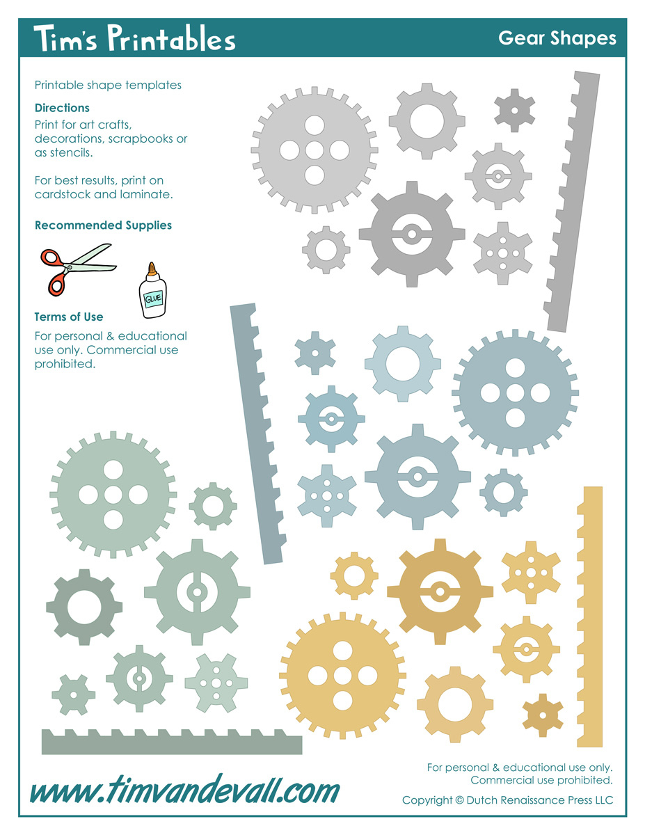 Gear Templates – Tim&amp;#039;S Printables pertaining to Free Printable Gears