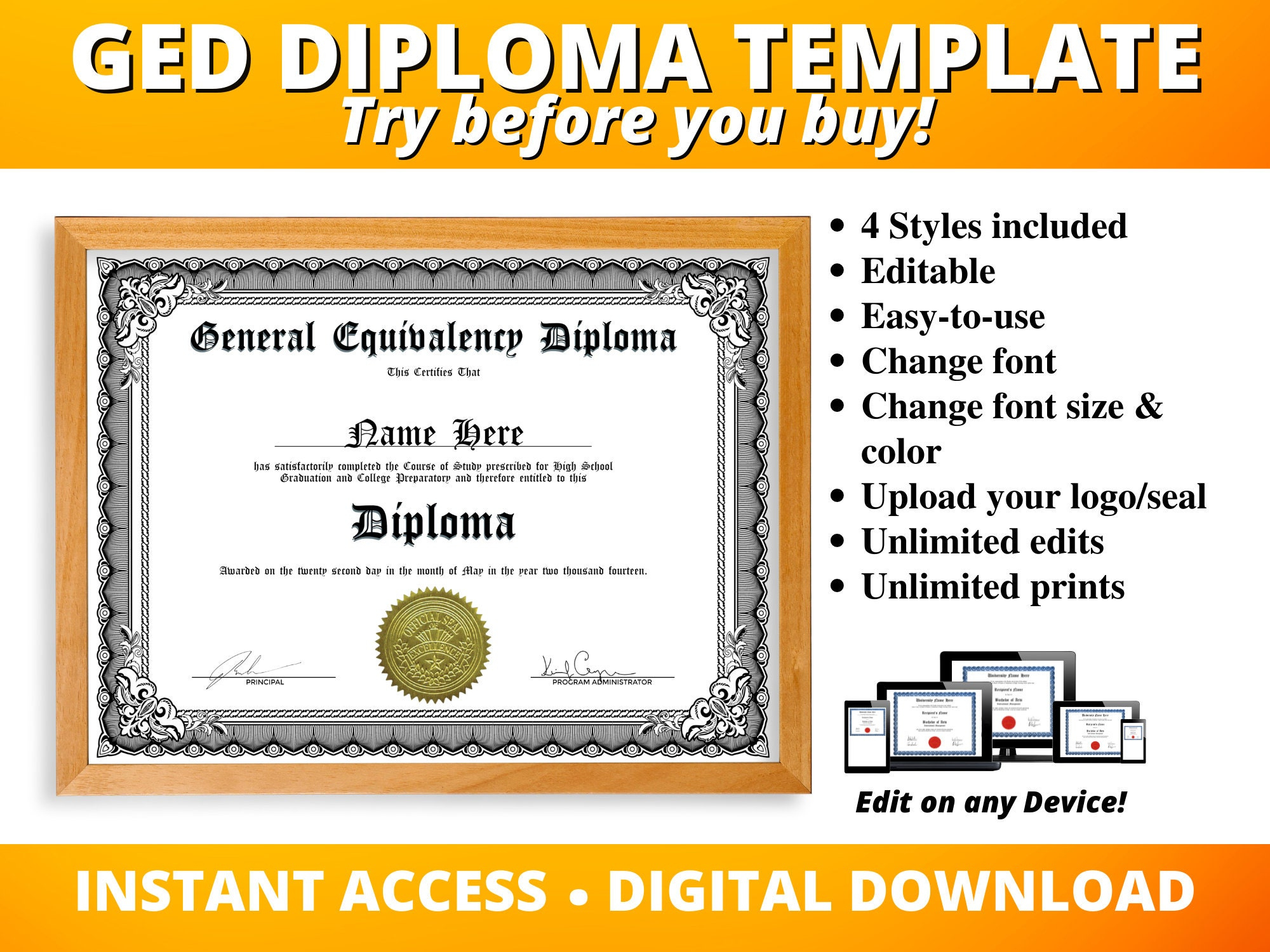 Ged Certificate Template (6) Professional Templates In 2023, 59% Off in Printable Fake Ged Certificate For Free