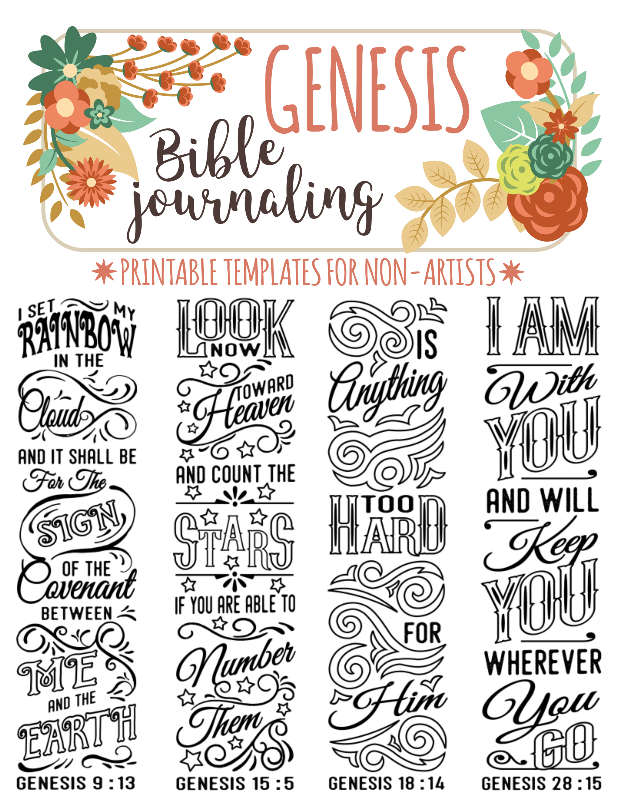 Genesis 4 Bible Journaling Printable Templates, Illustrated inside Free Bible Journaling Printables