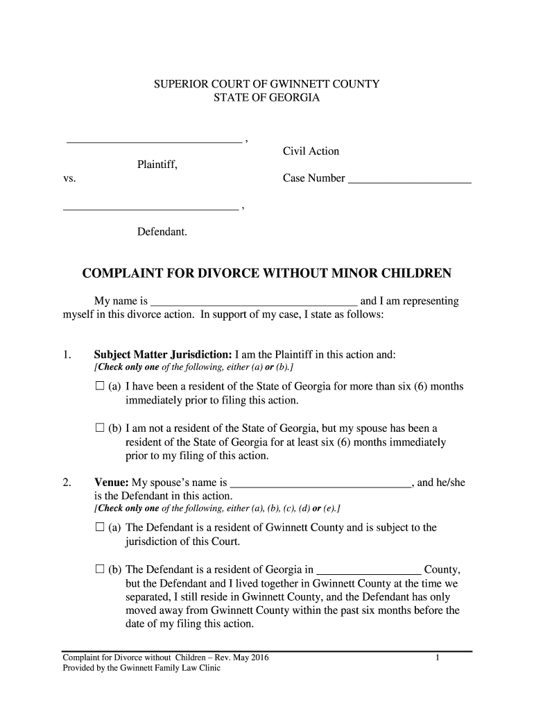 Georgia Uncontested Divorce Forms Pdf: Fill Out &amp;amp; Sign Online | Dochub intended for Free Printable Uncontested Divorce Forms Georgia