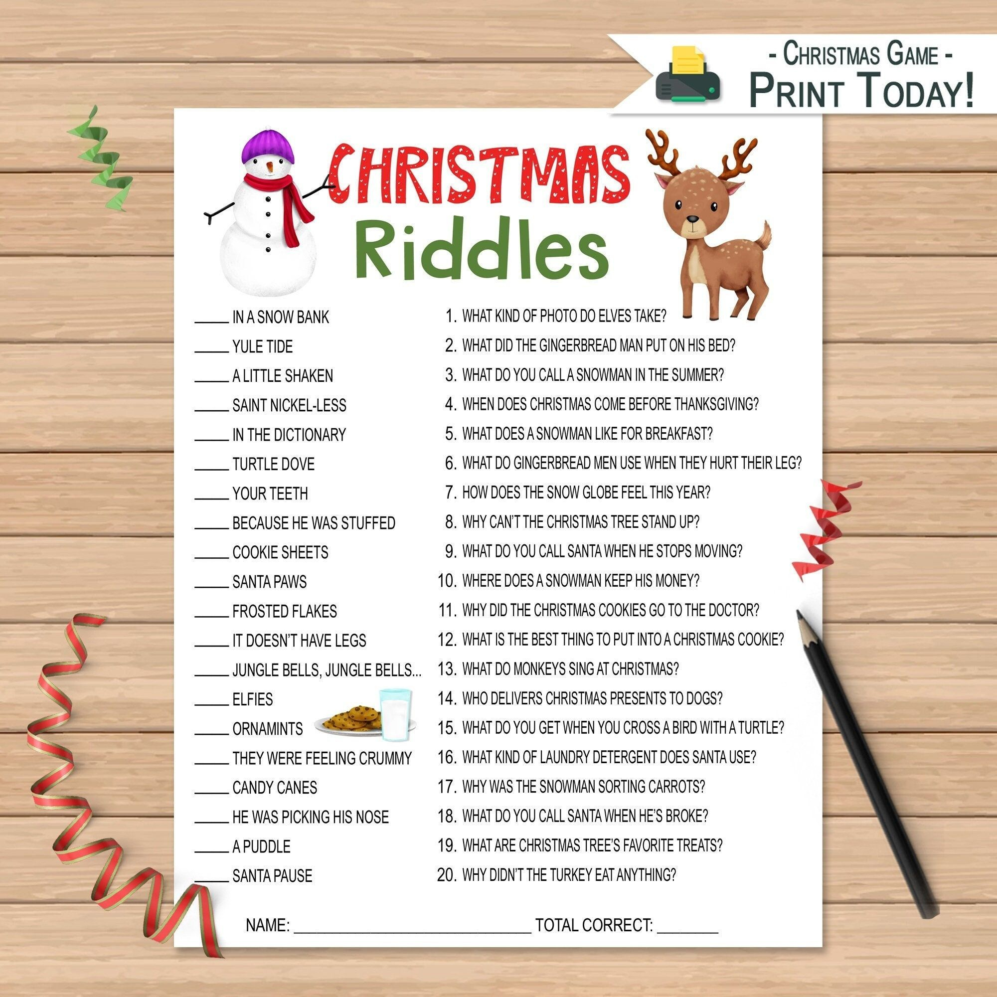 Get In The Holiday Spirit With Our Free Printable Fun Family regarding Free Printable Christmas Riddle Games