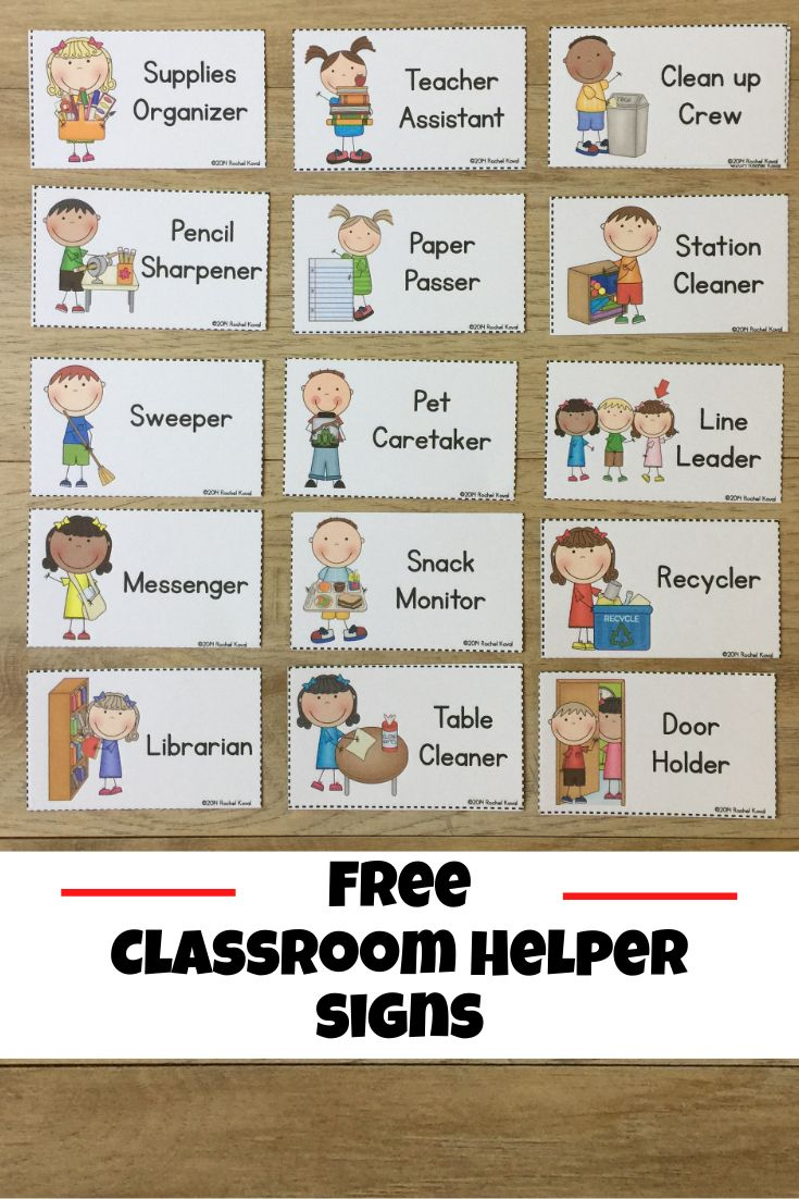 Get Ready For School (Ideas For Teachers) | Classroom Helpers in Free Printable Classroom Helper Signs