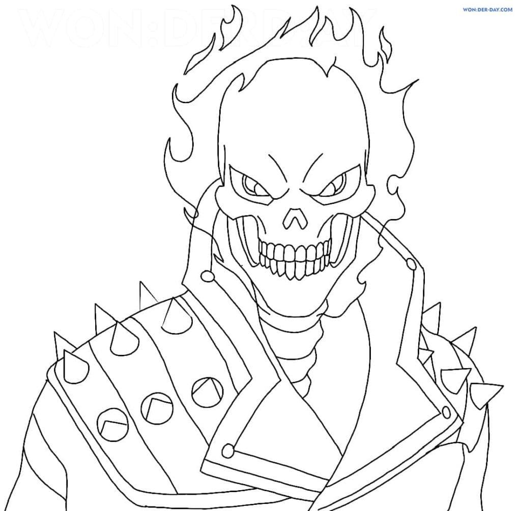 Ghost Rider Coloring Pages | Wonder Day — Coloring Pages For for Free Printable Ghost Rider Coloring Pages