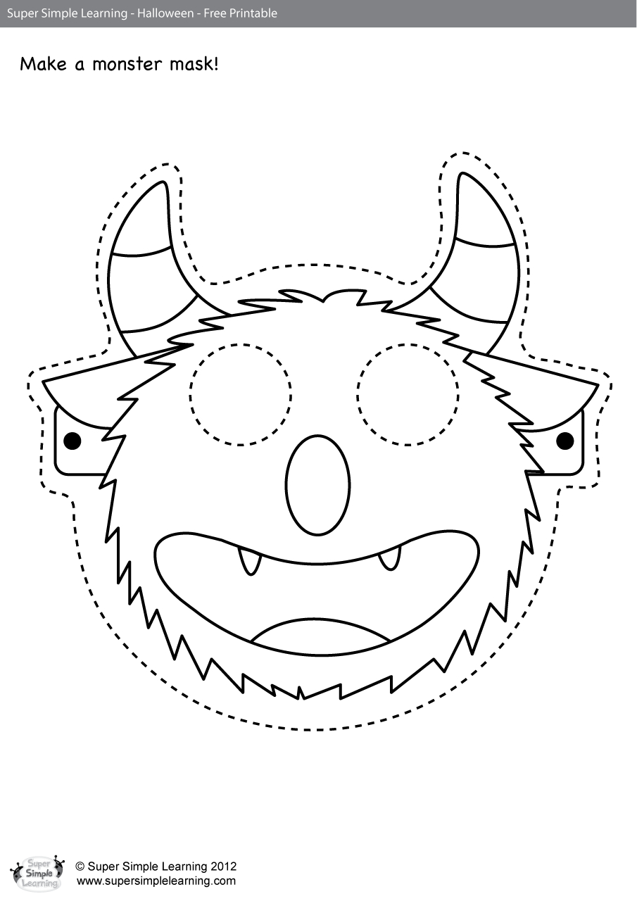 Go Away! Worksheet - Make A Mask! - Super Simple with Free Printable Paper Masks