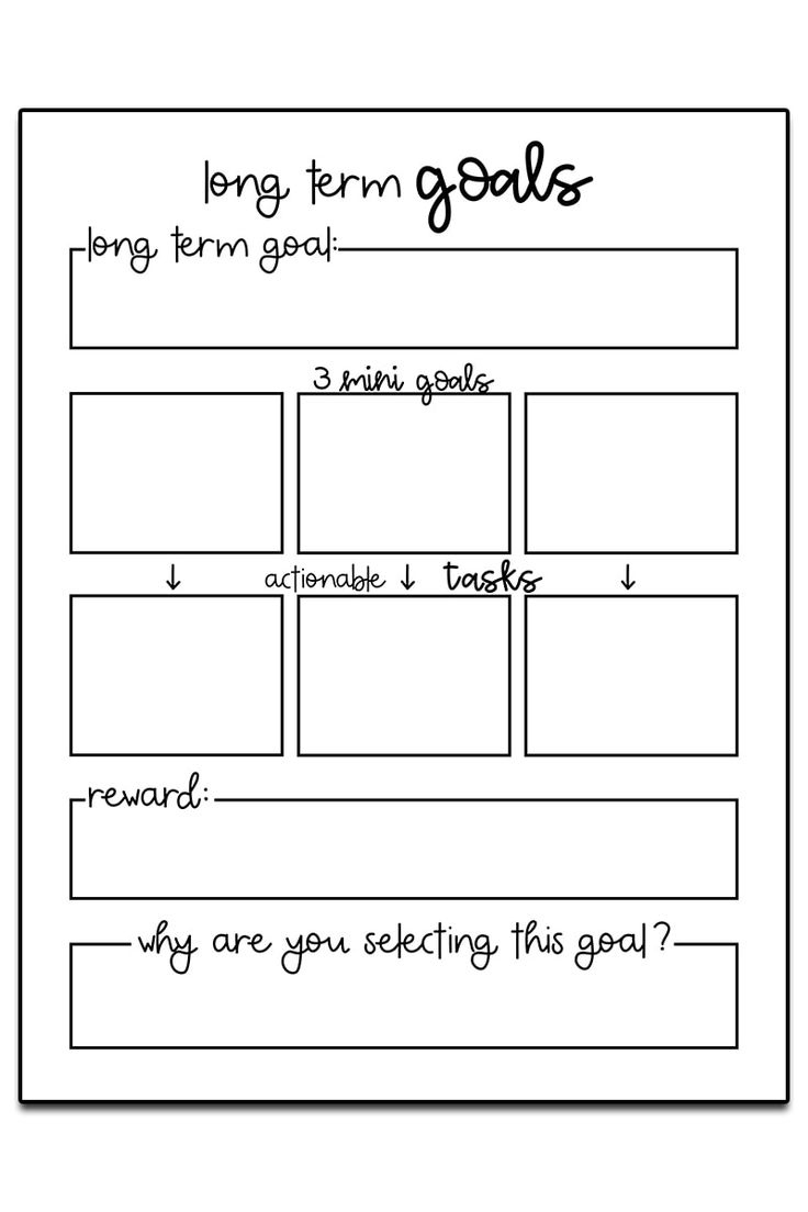 Goal Setting Worksheet with Free Printable Goal Setting Worksheets For Students