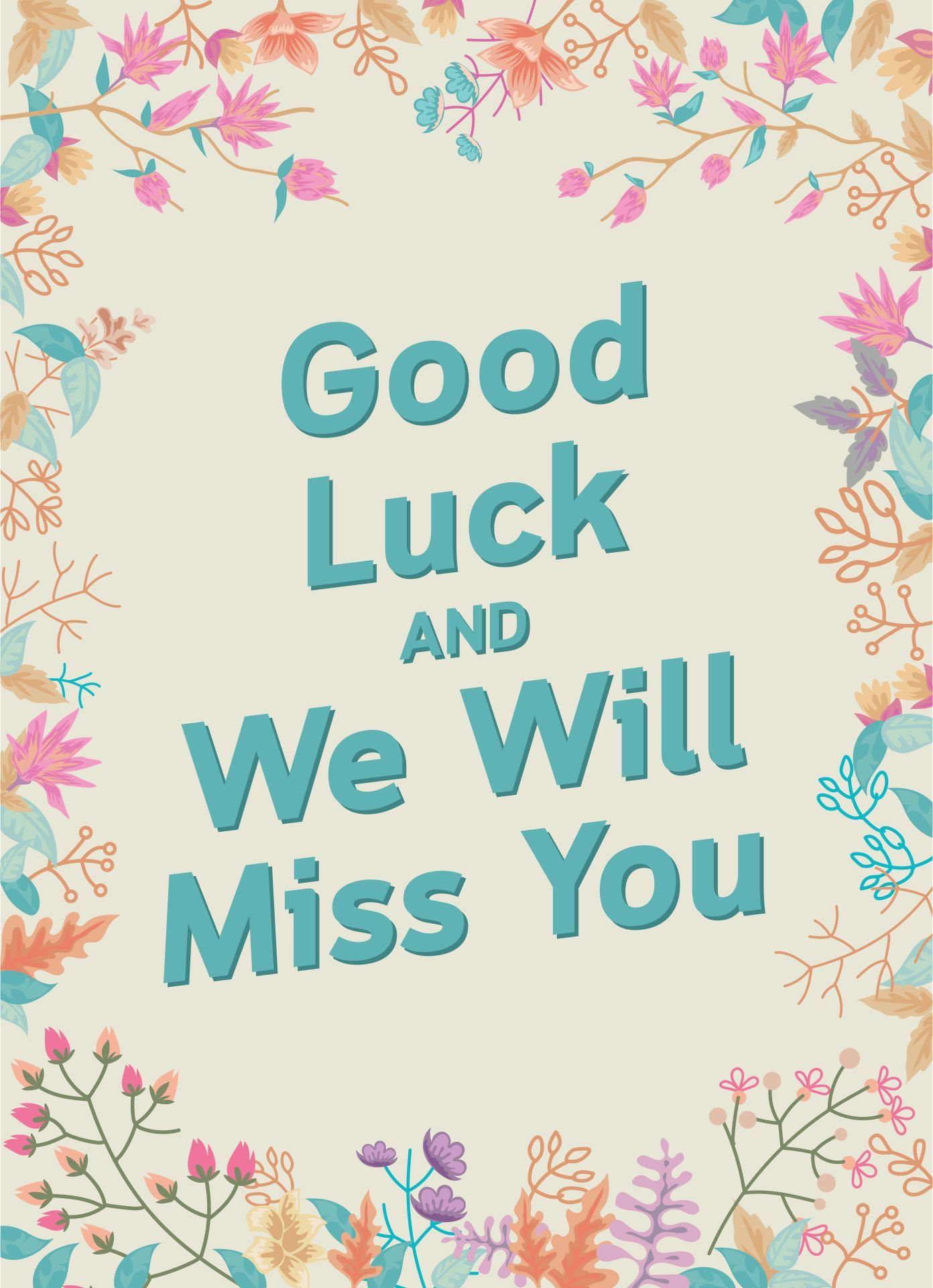 Good Luck And Farewell Card Templates pertaining to We Will Miss You Cards For Coworker Printable Free