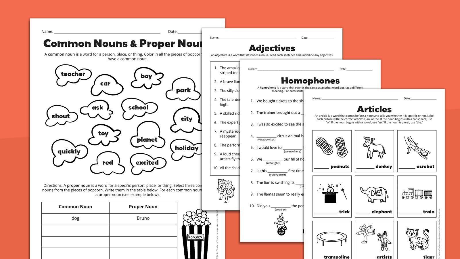 Grammar Worksheets For Grades 2–3: Free Download for Free Printable Grammar Worksheets