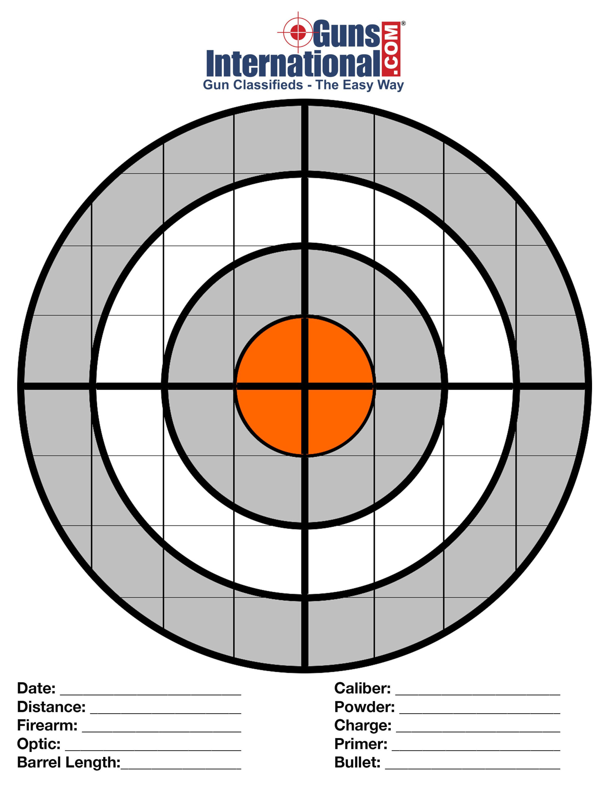 Gunsinternational Printable Free Targets. 8&amp;quot; Targets in Free Printable Pistol Targets