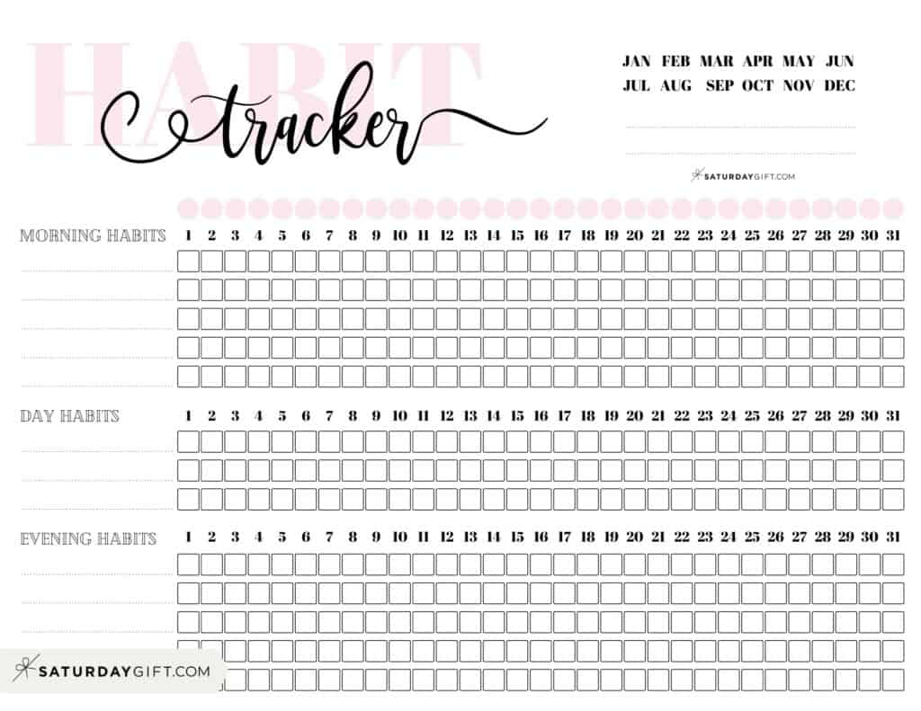 Habit Tracker Printable - 43 Cute &amp;amp; Free Printable Habit Trackers inside Free Printable Habit Tracker