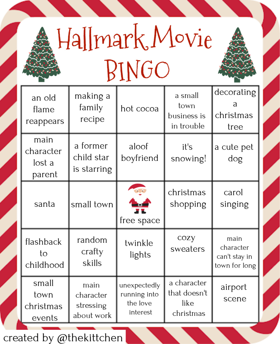 Hallmark Movie Bingo | Cheesy Christmas Movie Bingo with regard to Free Hallmark Christmas Cards Printable