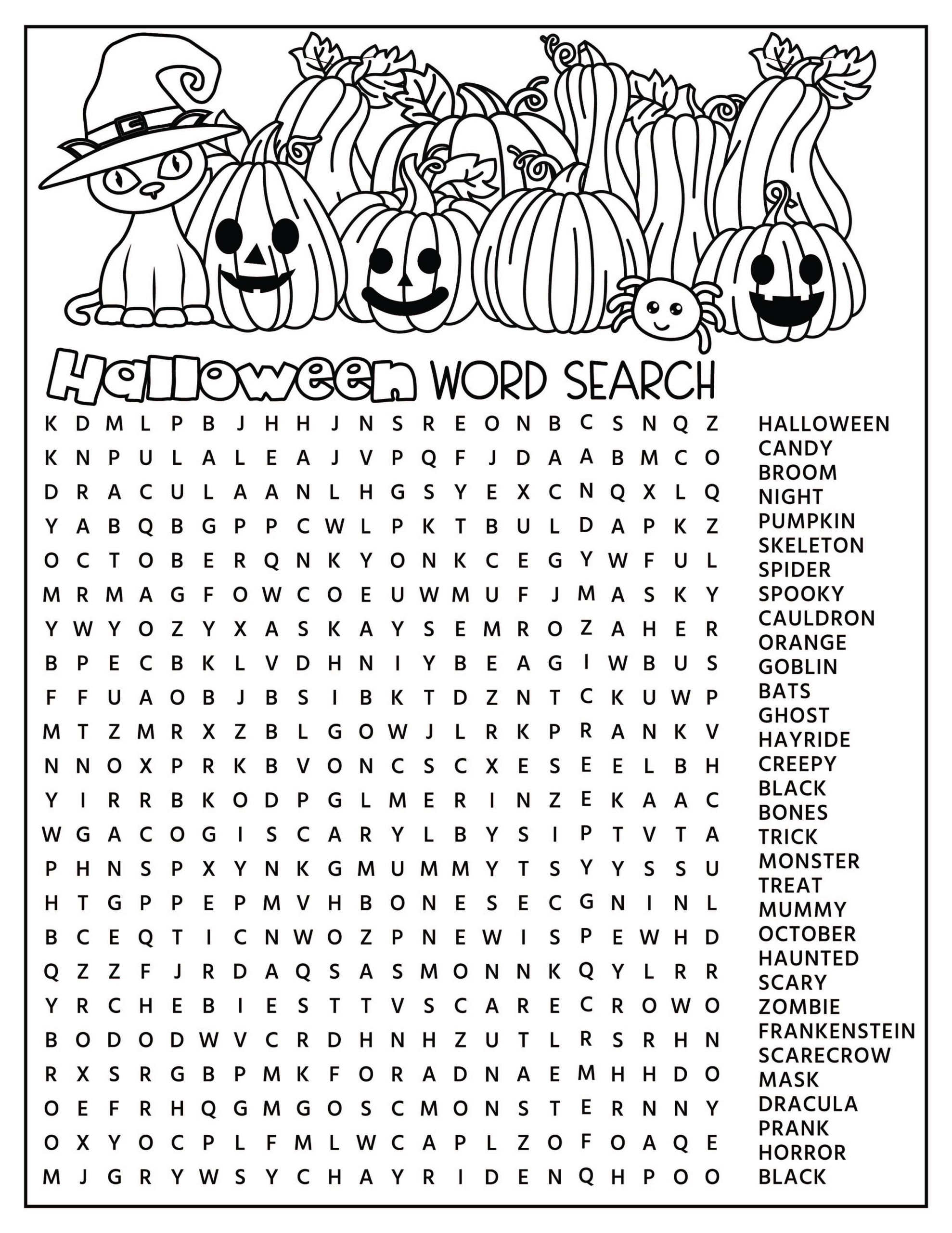 Halloween Activity Pages - Free Printables! - Kids Activity Zone for Free Printable Halloween Activities