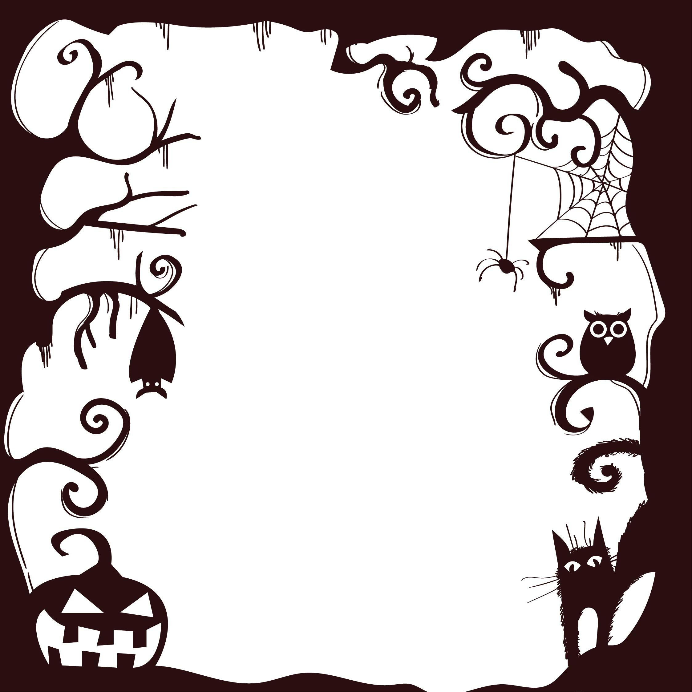 Halloween Border Clip Art | Herbst for Free Printable Halloween Clipart Border