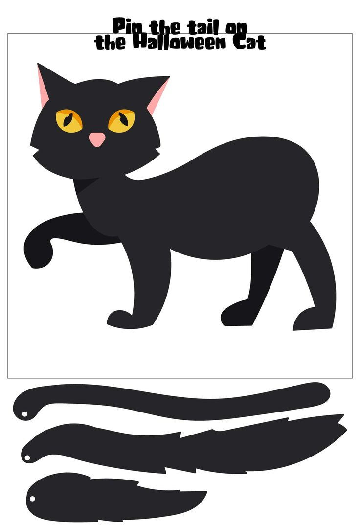 Halloween Party Games Printables Free | Printablee | Halloween regarding Free Printable Pin the Tail on the Cat