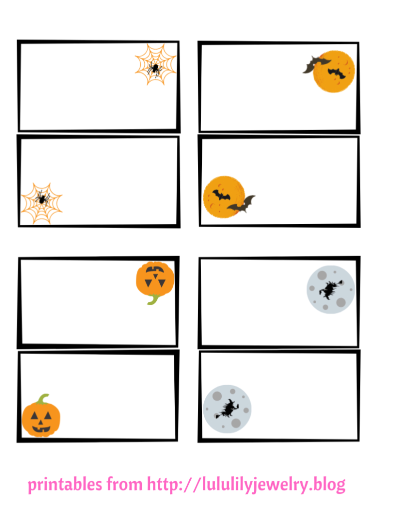 Halloween Place Cards Printables - Lululily Blog regarding Free Printable Halloween Place Cards