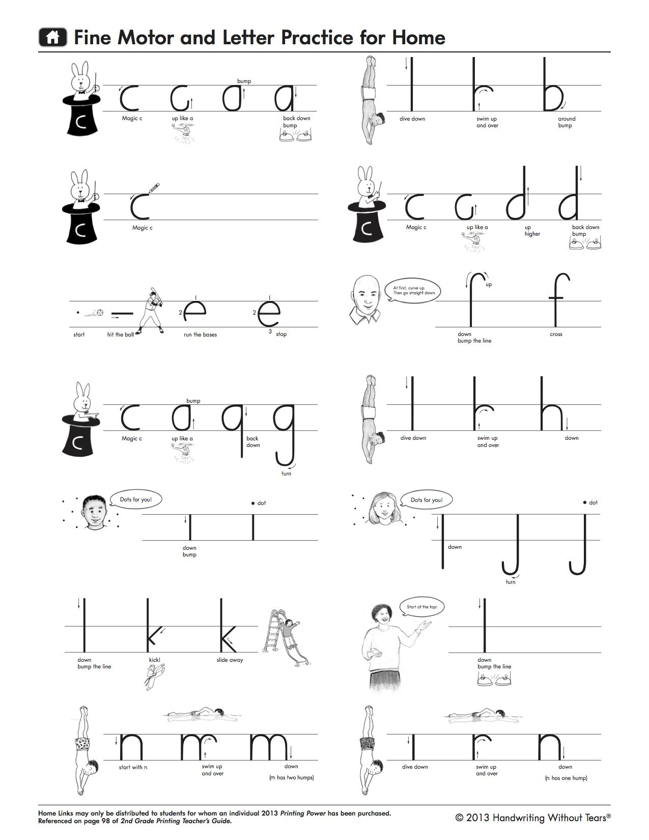 Handwriting Without Tears Lowercase Letters Page 1 | Writing for Handwriting Without Tears Worksheets Free Printable