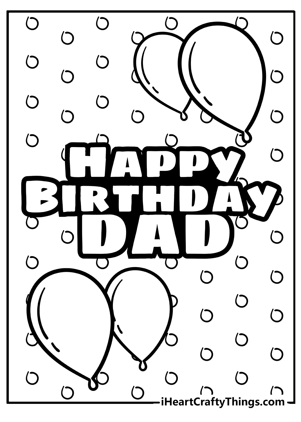 Happy Birthday Dad Coloring Pages (100% Free Printables) inside Free Printable Birthday Cards For Dad