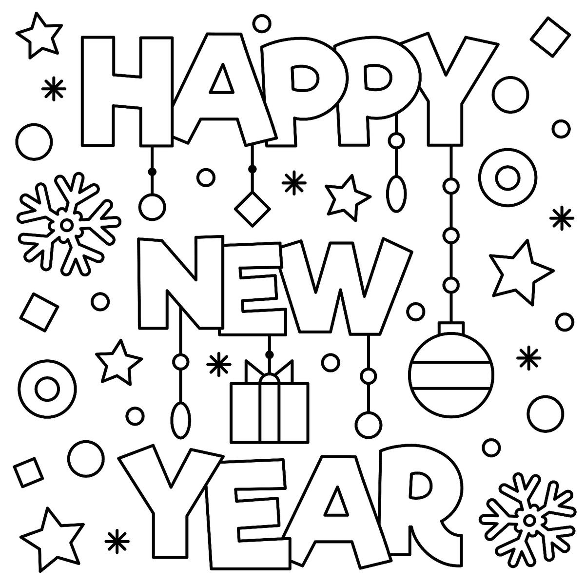 Happy New Year 2024 Free Coloring Pages For Kids To Welcome The pertaining to New Year Coloring Pages Free Printables