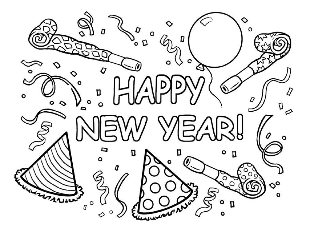 Happy New Year Coloring Pages - Best Coloring Pages For Kids inside New Year Coloring Pages Free Printables