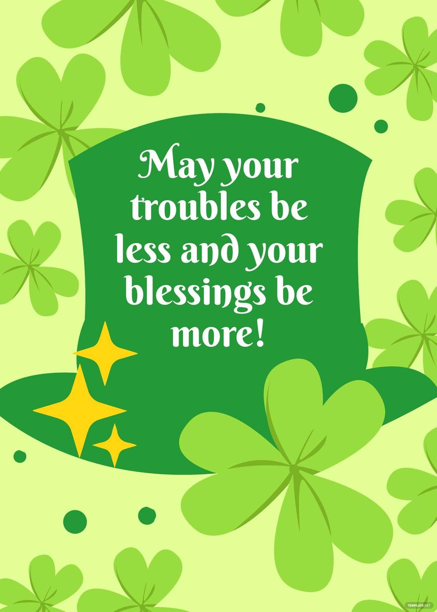 Happy St. Patrick&amp;#039;S Day Greeting Card In Word, Illustrator, Eps with Free Printable St Patrick&amp;#039;S Day Greeting Cards