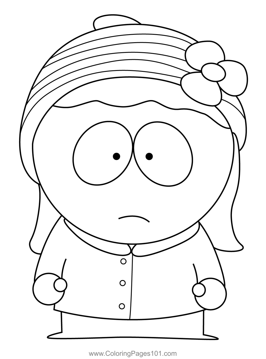 Heidi Turner South Park Coloring Page | South Park, Coloring Pages with Free Printable South Park Coloring Pages