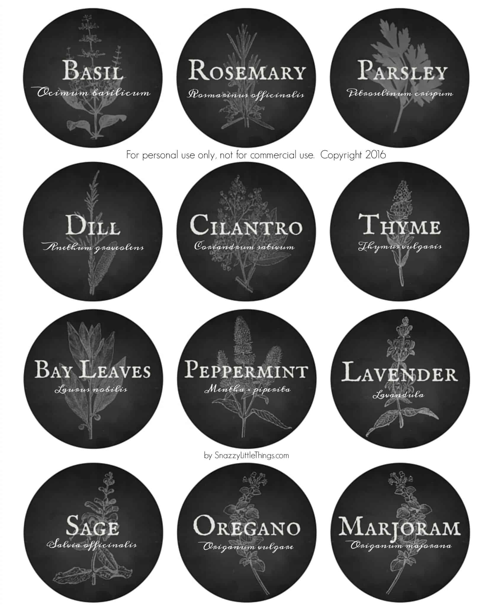 Herb Garden Vintage Labels in Free Printable Herb Labels