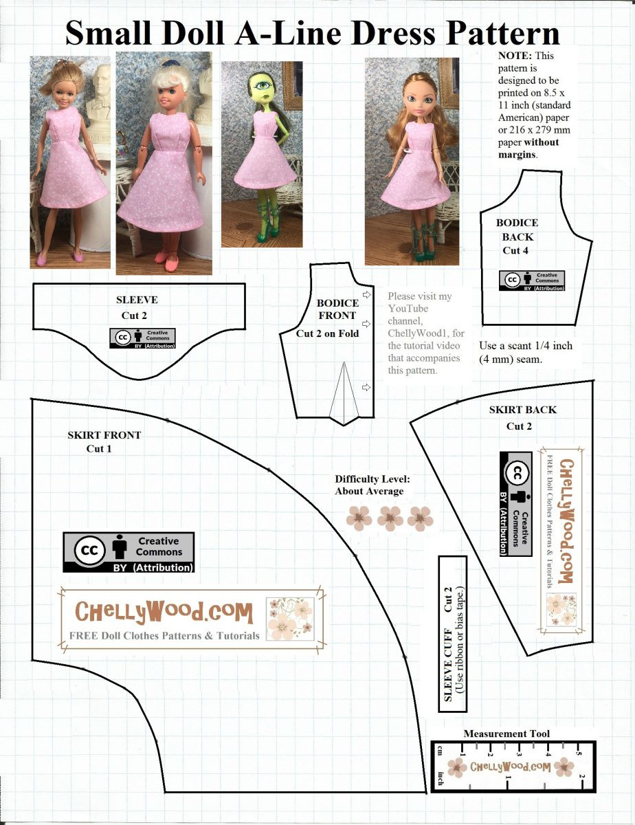 Here We Have My Free Printable Sewing Pattern For The A-Line Dress regarding Free Printable Patterns For Sewing Doll Clothes