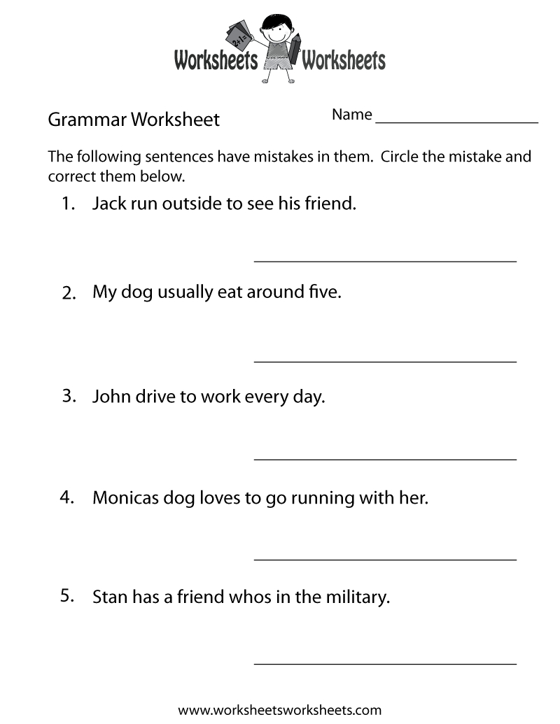 High School Grammar Worksheets: Boost Language Skills With within Free Printable Grammar Worksheets for Highschool Students