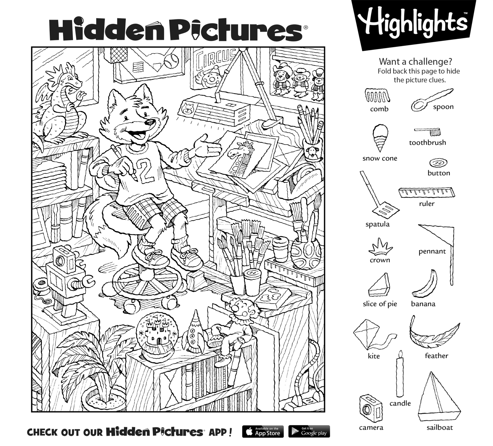 Highlights Hidden Pictures Free Printable pertaining to Free Printable Highlights Hidden Pictures