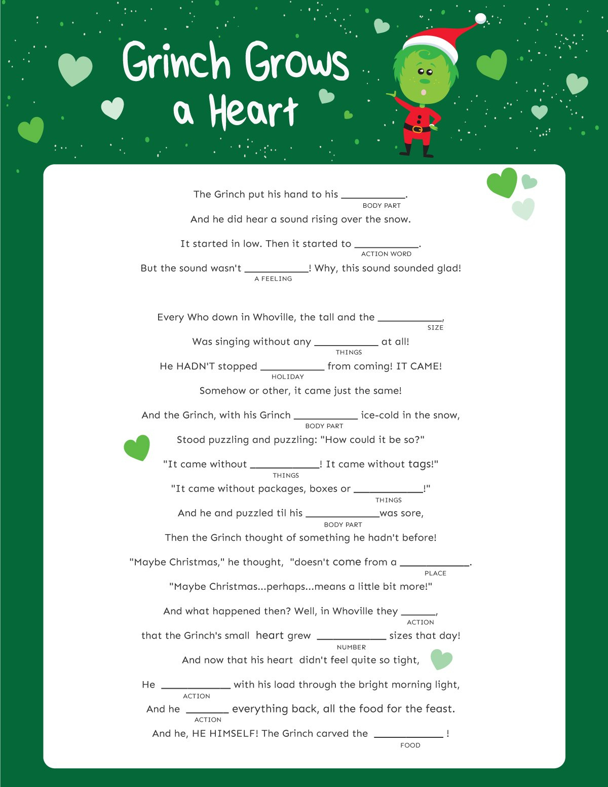 Hilarious Christmas Mad Libs {Free Printable} - Play Party Plan inside Christmas Mad Libs Printable Free