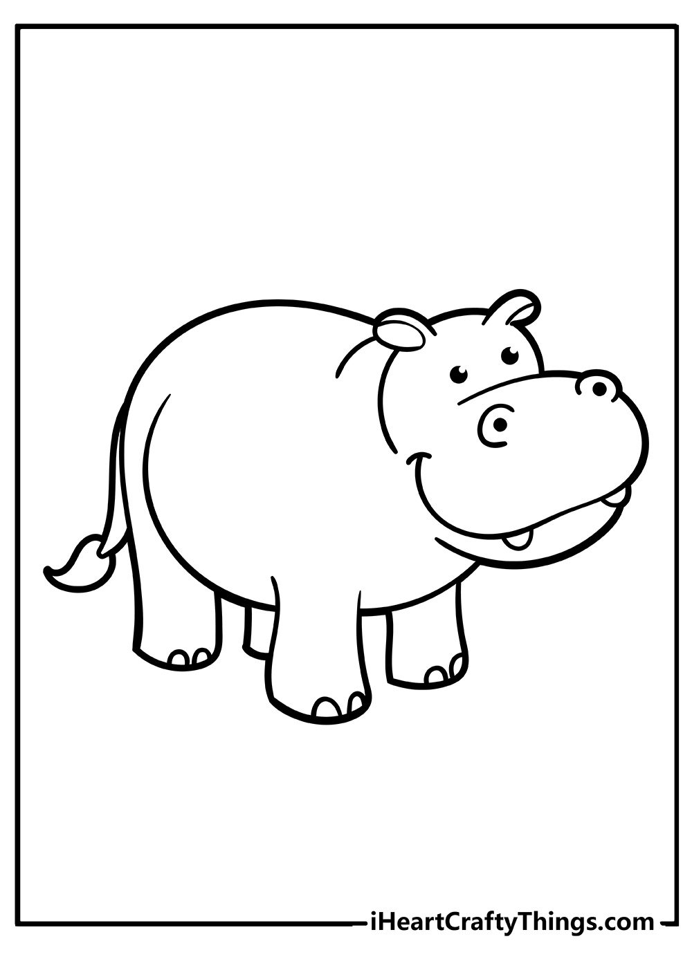 Hippo Coloring Pages (100% Free Printables) with Free Printable Hippo Coloring Pages