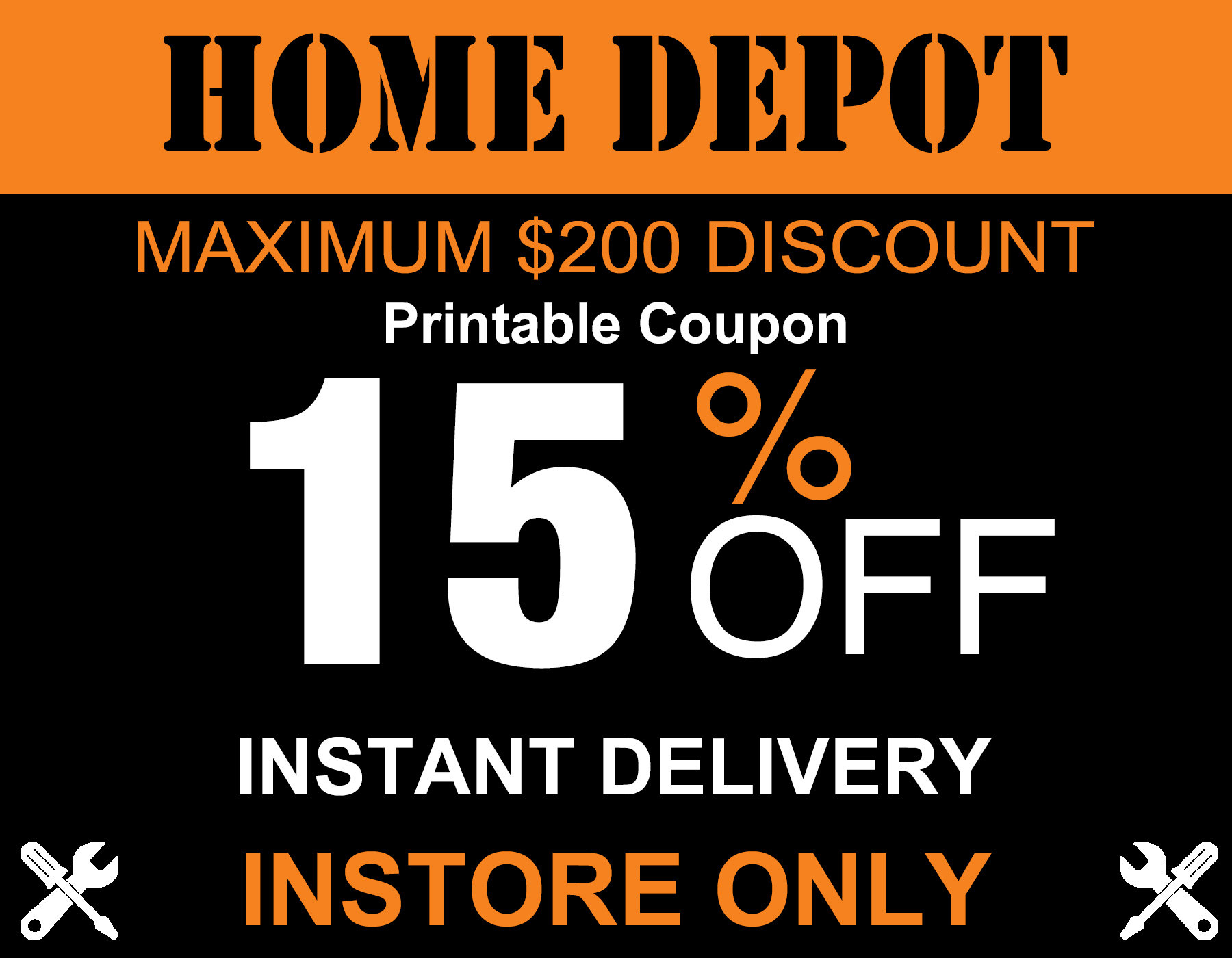 Home Depot 15 % Off In-Store Only Printable Coupon Exp 04/30/2024 regarding Free Printable Home Depot Coupons