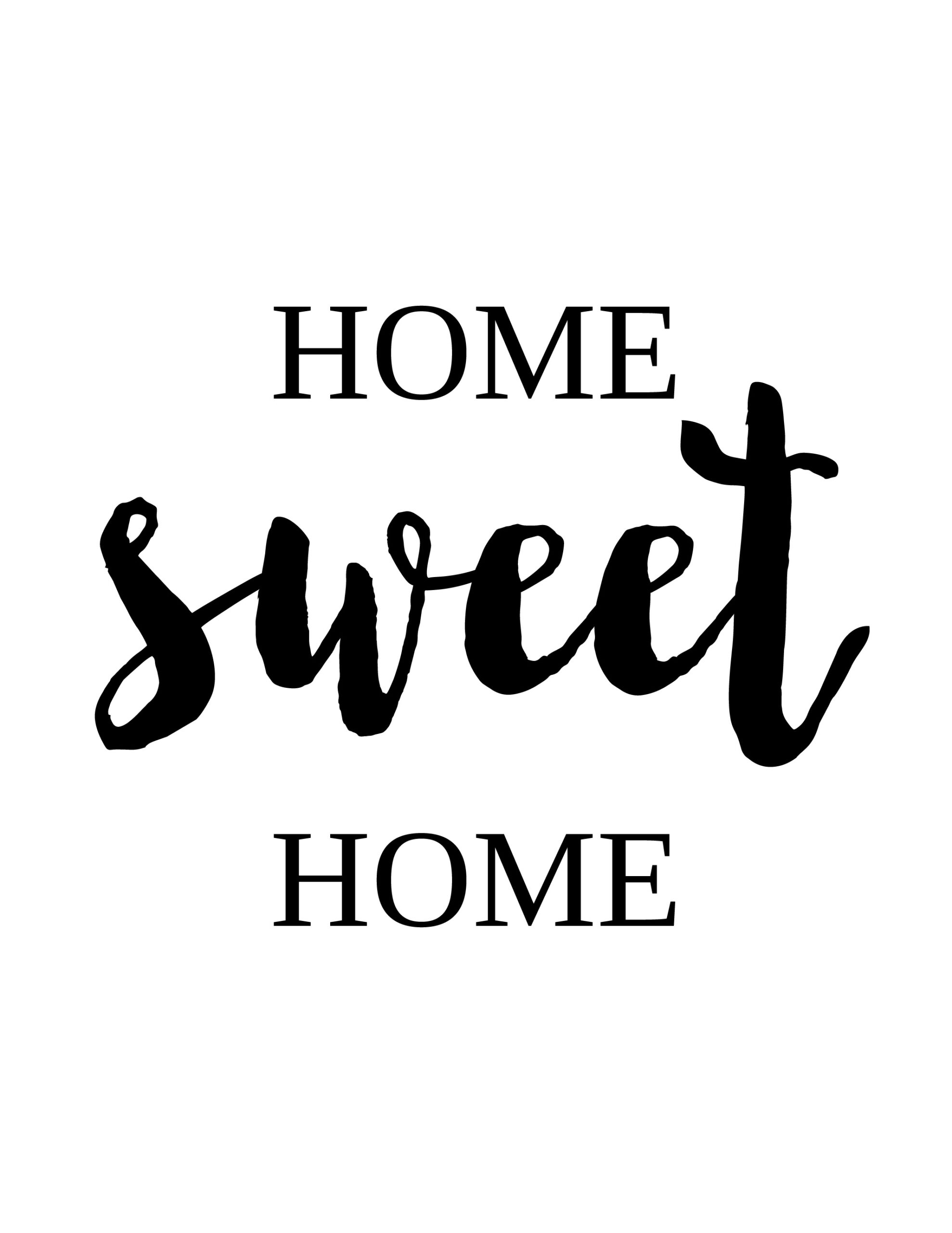 Home Sweet Home Free Printable Wall Art | Personalized Moving Cards regarding Home Sweet Home Free Printable