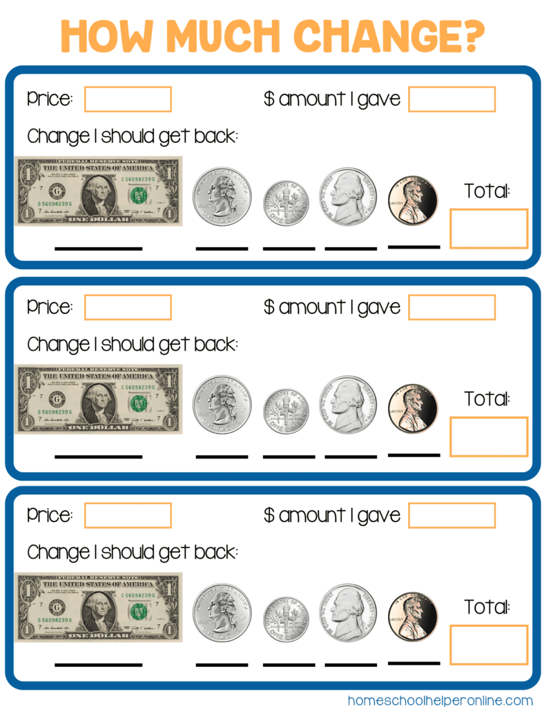 How Much Change? Money Math Worksheets For Elementary Students throughout Free Printable Making Change Worksheets